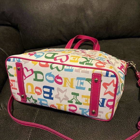 Dooney & Bourke Zip Zip Doodle Rainbow Satchel - Picture 3 of 16